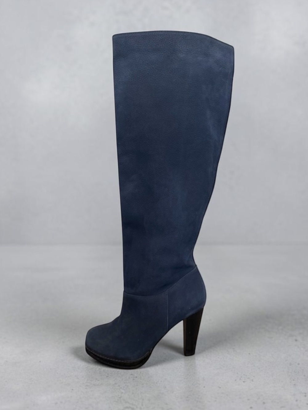 Cole Haan Nike Air Blue Leather Pull-On Boots Size 8